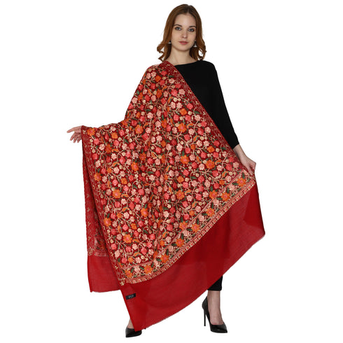 Women's Aari Embroidery Wool Shawl